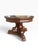 Black Antique Octagonal Black Marble Top Mahogany Center Table on Porcelain Casters For Sale - Image 8 of 15