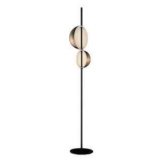 Brass Floor Lamp by Victor Vaisilev for Oluce For Sale