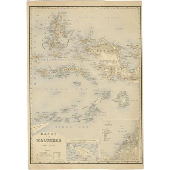 Late 19th Century Antique Map of the Moluccas by Stemfoort, 1885 For Sale - Image 5 of 5