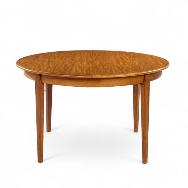 Wood Arne Vodder Mid Century Danish Teak Expanding Round Dining Table With 3 Leaves For Sale - Image 7 of 16