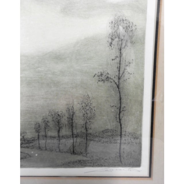 Tree Scene Watercolor Signed by Lancaster For Sale In Nashville - Image 6 of 10