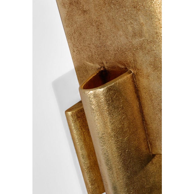 2020s Kelly Wearstler for Visual Comfort Signature Lotura 16" Intersecting Sconce in Museum Gild For Sale - Image 5 of 8