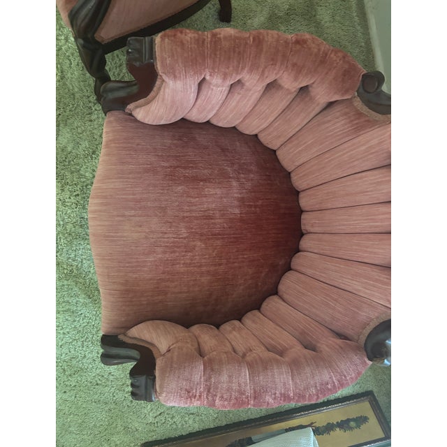 Rose 1970s 2 Victorian Kings Chairs - Kimball For Sale - Image 8 of 10