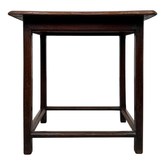 Antique English Oak Side Table For Sale