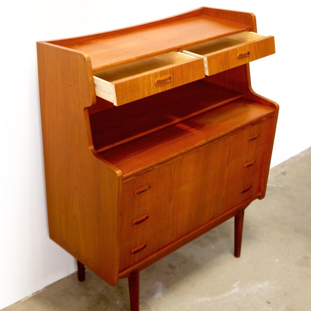 Danish Teak Secretary Desk For Sale - Image 12 of 12