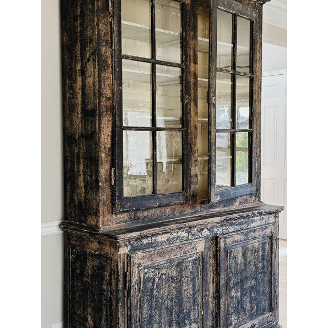 Antique Black Painted French Hutch For Sale - Image 9 of 14