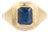 Vintage-Inspired 14k Gold Blue Sapphire Ring Size 6 For Sale