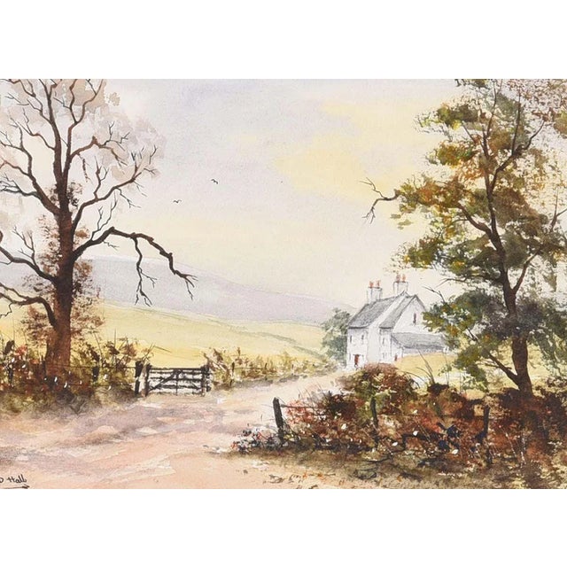 Original Watercolour of Farmhouse in the Northern Ireland Countryside by 20th Century Artist Art measures 8 x 6 inches...