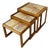 Vintage Nesting Tables in Teak and Earthenware, 1960s, Set of 3 For Sale