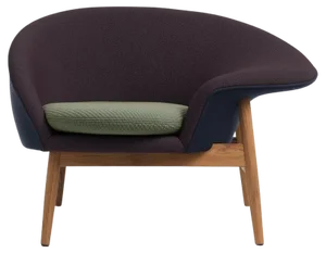 Fried Egg Right Lounge Chair Dark Blue by Warm Nordic