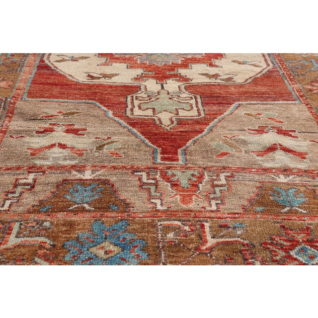 Mid 20th Century Vintage Turkish Oushak Rug, 03'09 X 07'03 For Sale - Image 5 of 10