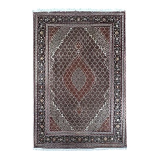 Fine Persian Tabriz Mahi Fish Wool & Silk Rug 6’8” X 9’8” For Sale