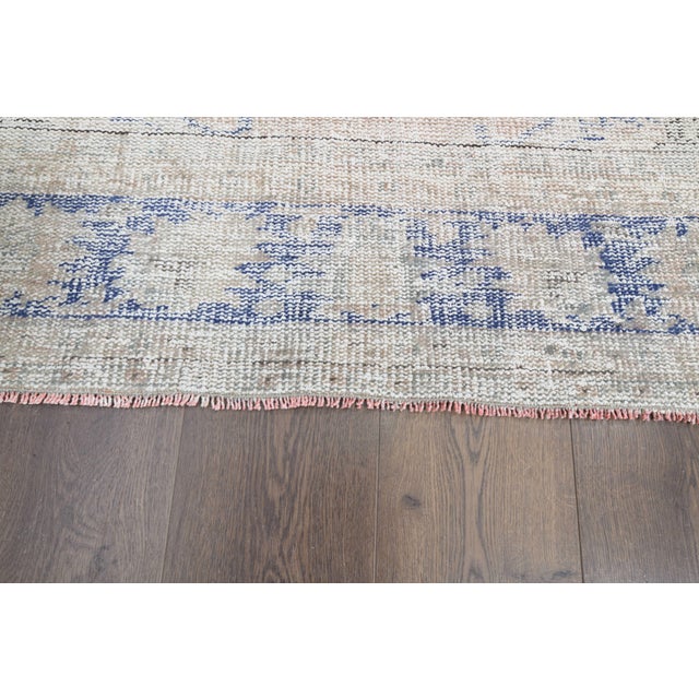 1970s Vintage Persian Handmade Wool Cotton Orange Area Rug For Sale - Image 4 of 11