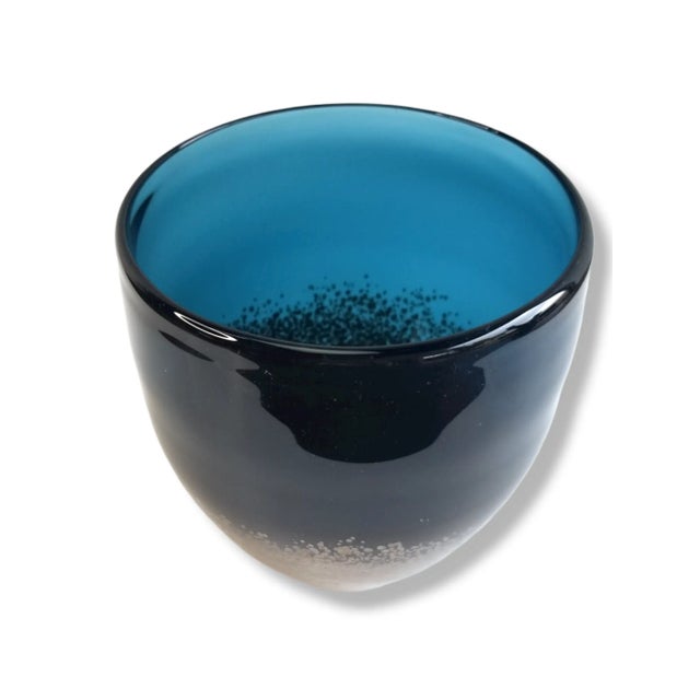 Handcrafted Deep Teal Bronze Ombre Vase "Lazy Susan" For Sale In San Francisco - Image 6 of 11