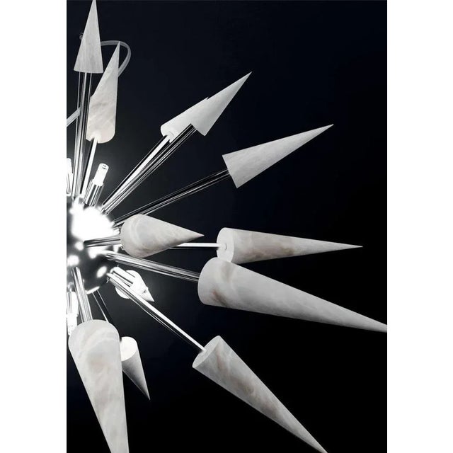 Contemporary Perseo 100 Brushed Black Metal Pendant Lamp by Alabastro Italiano For Sale - Image 3 of 4