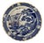 Vintage Shirokiya Japan Blue & White Gilded Porcelain 13.75” Charger Plate. For Sale