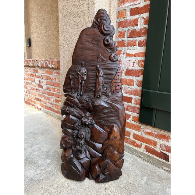 Antique French Carved Wood Wall Sculpture the Angelus by Jean Francois Millet For Sale - Image 13 of 13