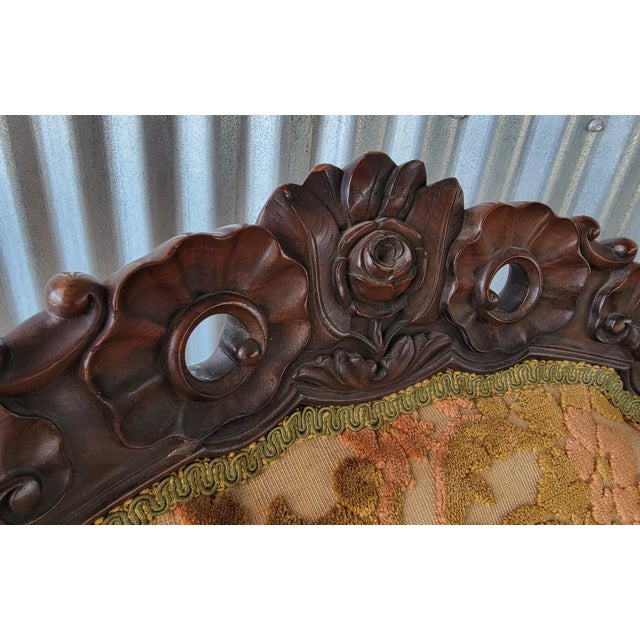 Burnt Orange Victorian Sofa Circa. 1880 For Sale - Image 8 of 12
