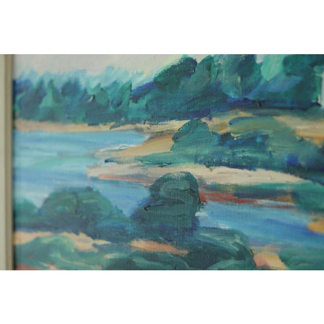 Kersti Flyckt, Mediterranean Landscape, 1960s, Oil on Canvas, Framed For Sale - Image 7 of 11