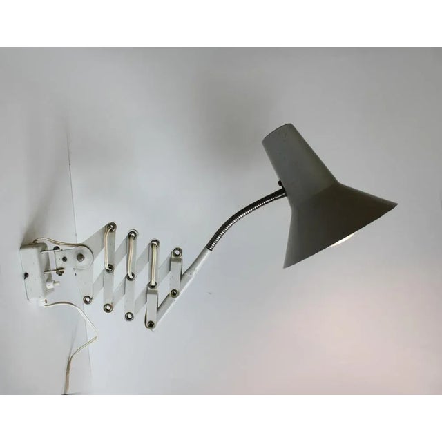 Industrial Scissor Wall Lamp, 1950s For Sale - Image 11 of 12