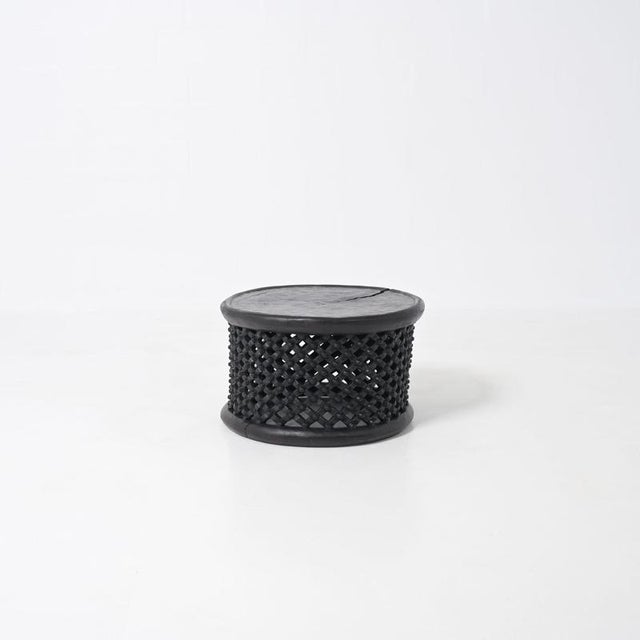 Hand Carved Round Black Coffee Table, Cameroon, Africa For Sale - Image 10 of 18