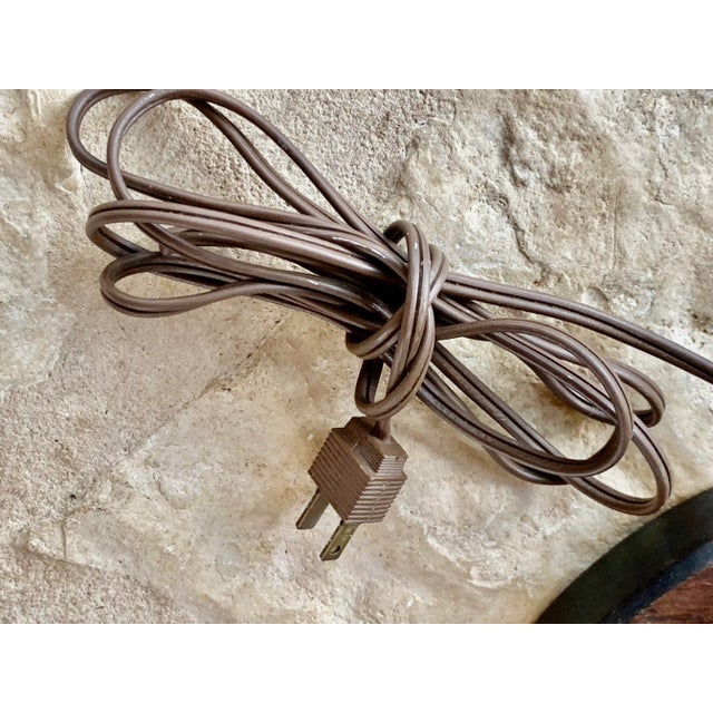 Brown Vintage Double Wooden Pulley Block & Tackle Nautical, Marine, Coastal Steampunk Table Lamp For Sale - Image 8 of 12