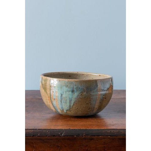 Green Early 20th Century French Studio Pottery Stoneware Bowl For Sale - Image 8 of 8