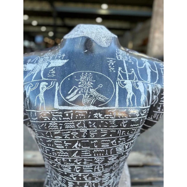 Egyptian Marble Bust Sculpture For Sale - Image 6 of 15