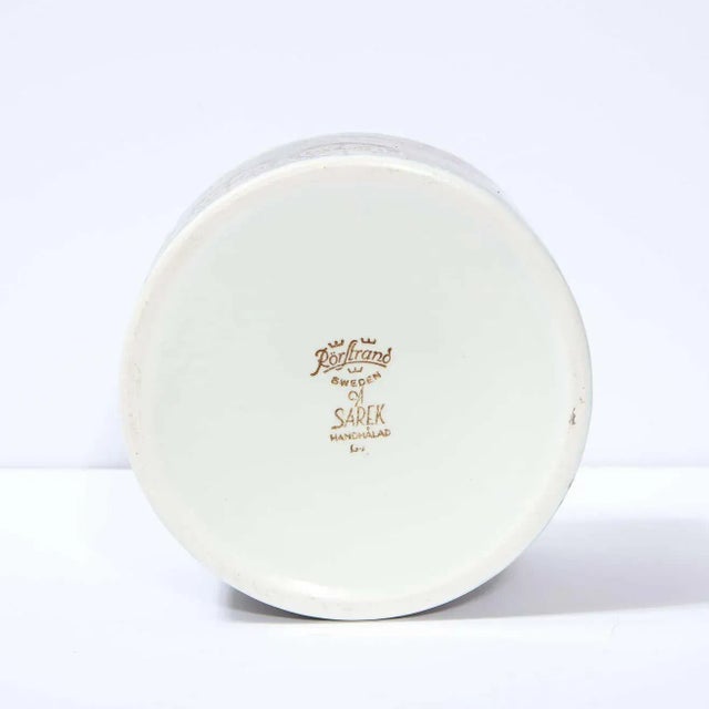 Swedish Mid-Century Modern Olle Alberius for Rörstrand "Sarek" Ceramic Vase For Sale - Image 9 of 12