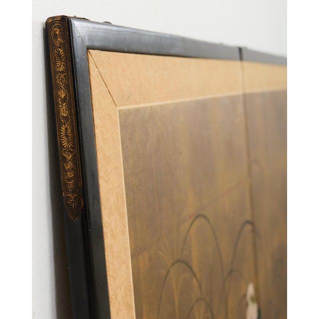 Japanese Showa Four Panel Screen Autumn Foliage For Sale - Image 14 of 18