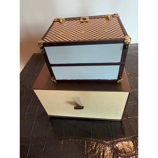 Louis Vuitton Limited Edition Paperweight, Mini Vuitton Jewelry Box in the Shape of a Trunk, 2012 For Sale - Image 12 of 18