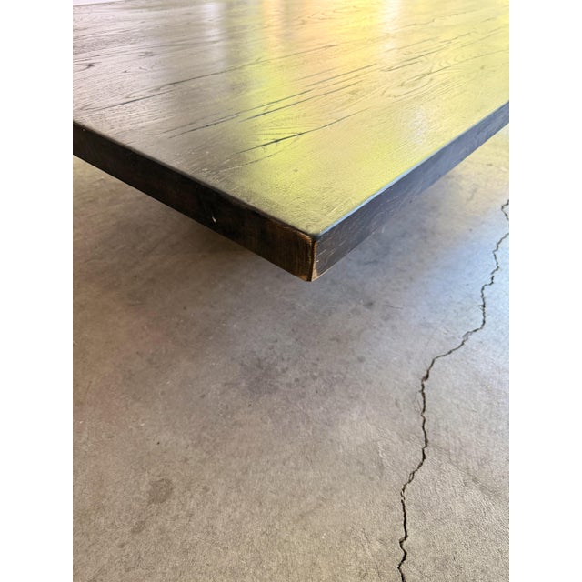 Restoration Hardware Reclaimed Oak Plinth Coffee Table For Sale - Image 12 of 13