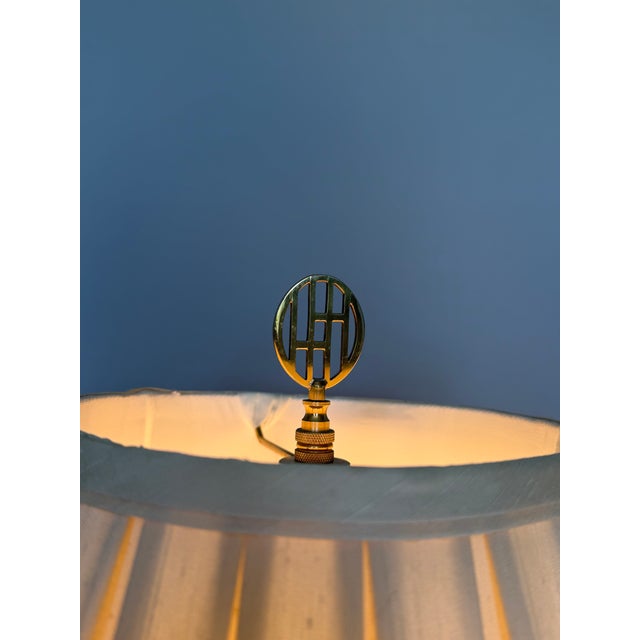 Metal 1970s Chinoiserie Porcelain Table Lamps With Hand-Painted Floral & Bird Motif - a Pair For Sale - Image 7 of 10