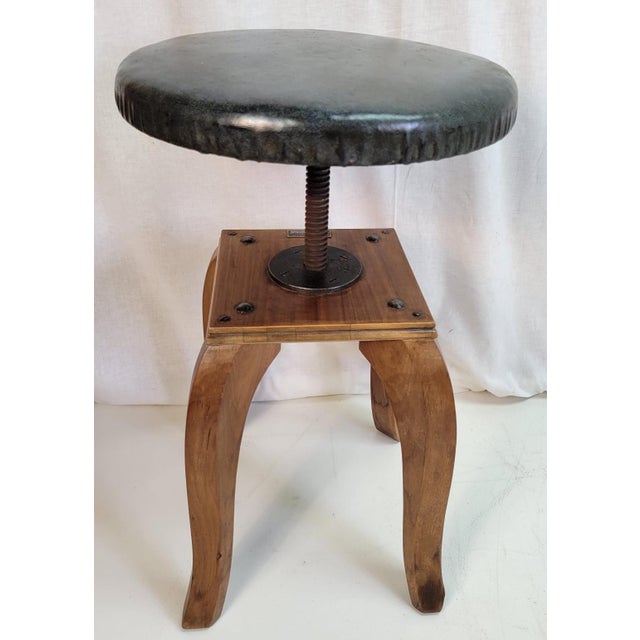 Biedermeier Antique 19th Century Biedermeier Adjustable European Wood Piano Stool For Sale - Image 3 of 11