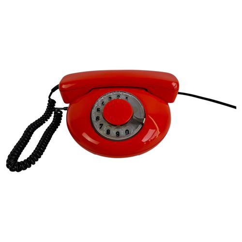 Mid-Century Orange Rotary Desk Telephone from Tesla, Czechoslovakia, 1970s For Sale - Image 18 of 18