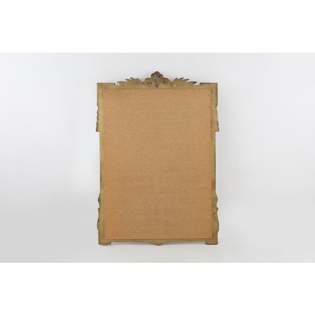 Baroque Gilt Carved Wooden Wall Mirror, Belgium 1950s For Sale - Image 12 of 13