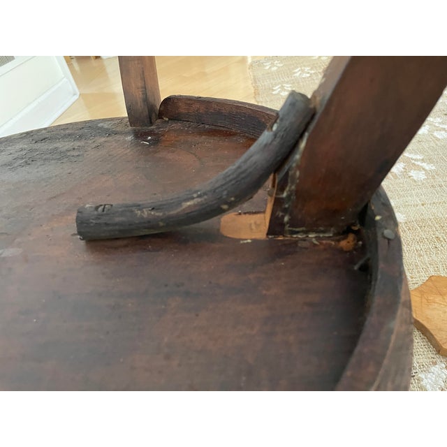 Antique Round Barrel Back Spindle Chair For Sale - Image 9 of 12