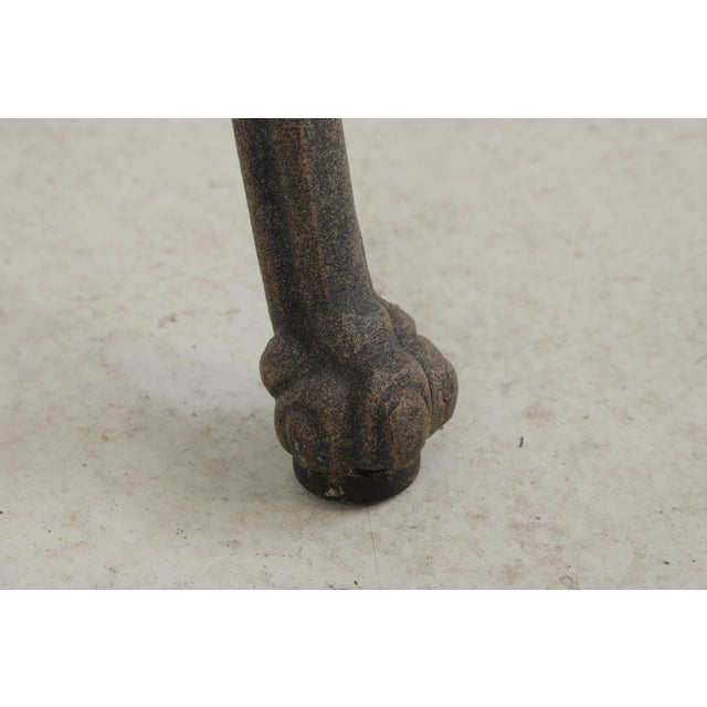 Outdoor Cast Aluminum Glass Top Patio End Table For Sale - Image 10 of 14