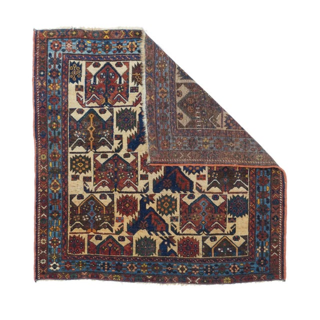 Traditional Antique Afshar Rug 3'5'' x 3'7'' For Sale - Image 3 of 10