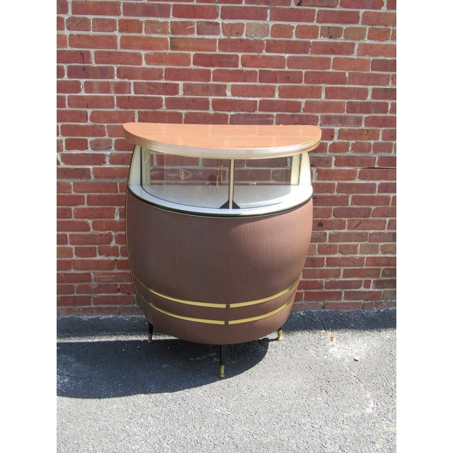 English Retro Mid Century Kitch Barrel Bar 1950s For Sale - Image 4 of 11
