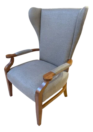 1990s Wingback Biedermeier-Style Lounge Chair