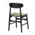 Mid-Century Modern Ebony & Olive Dining Chair For Sale - Image 3 of 6