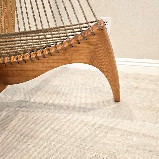 Jørgen Høvelskov 1980s Matched Pair of "Harp" Chairs in Ash Attributed to Jørgen Høvelskov - Two Chairs For Sale - Image 4 of 16