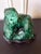 Turquoise Striking Natural Malachite Specimen on Display Stand as Scholar Stone For Sale - Image 8 of 12