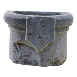 19th Century Belgian Blue Stone Fountain Basin For Sale