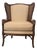 Vintage Ethan Allen Faux Bamboo Cane Wingback Bergere Chair - Hollywood Regency For Sale