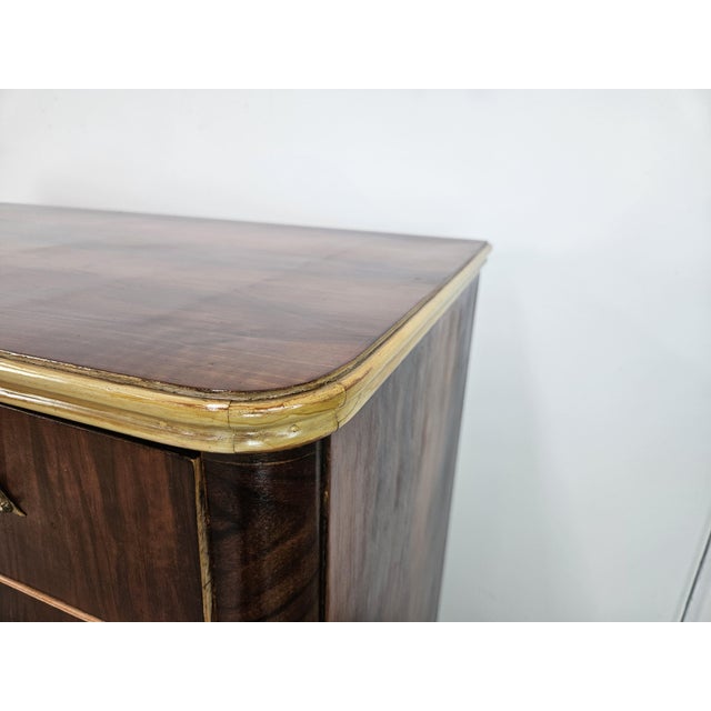 Black Chest of Drawers in Mahogany and Maple with Lacquered Feet, 1950 For Sale - Image 8 of 18