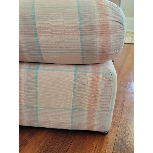 Peach 1980s Jay Spectre Steamer Chaise by Century Furniture For Sale - Image 8 of 10