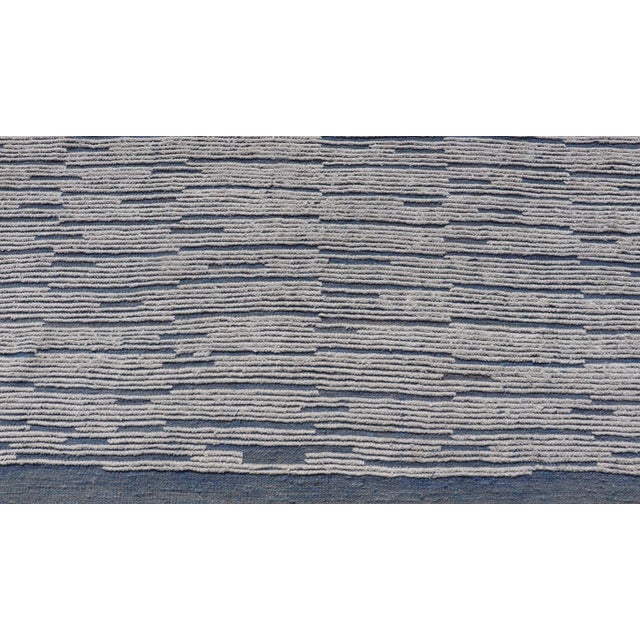 Keivan Woven Arts Large Modern Moroccan Rug in Minimalist Design 9'10 X 14'1 For Sale In Atlanta - Image 6 of 12