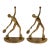 Mid Century Modern Abstract Brass Tennis Player Bookend Set of 2 For Sale